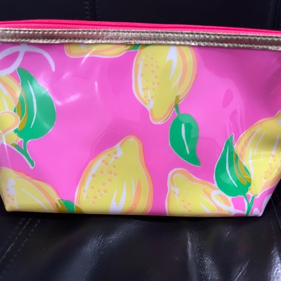 Lilly Pulitzer Pink and Yellow Floral Cosmetic Bag - Picture 4 of 6